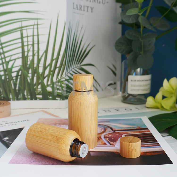 High End Eco Friendly Natural Dropper Bottle with Bamboo Shell
