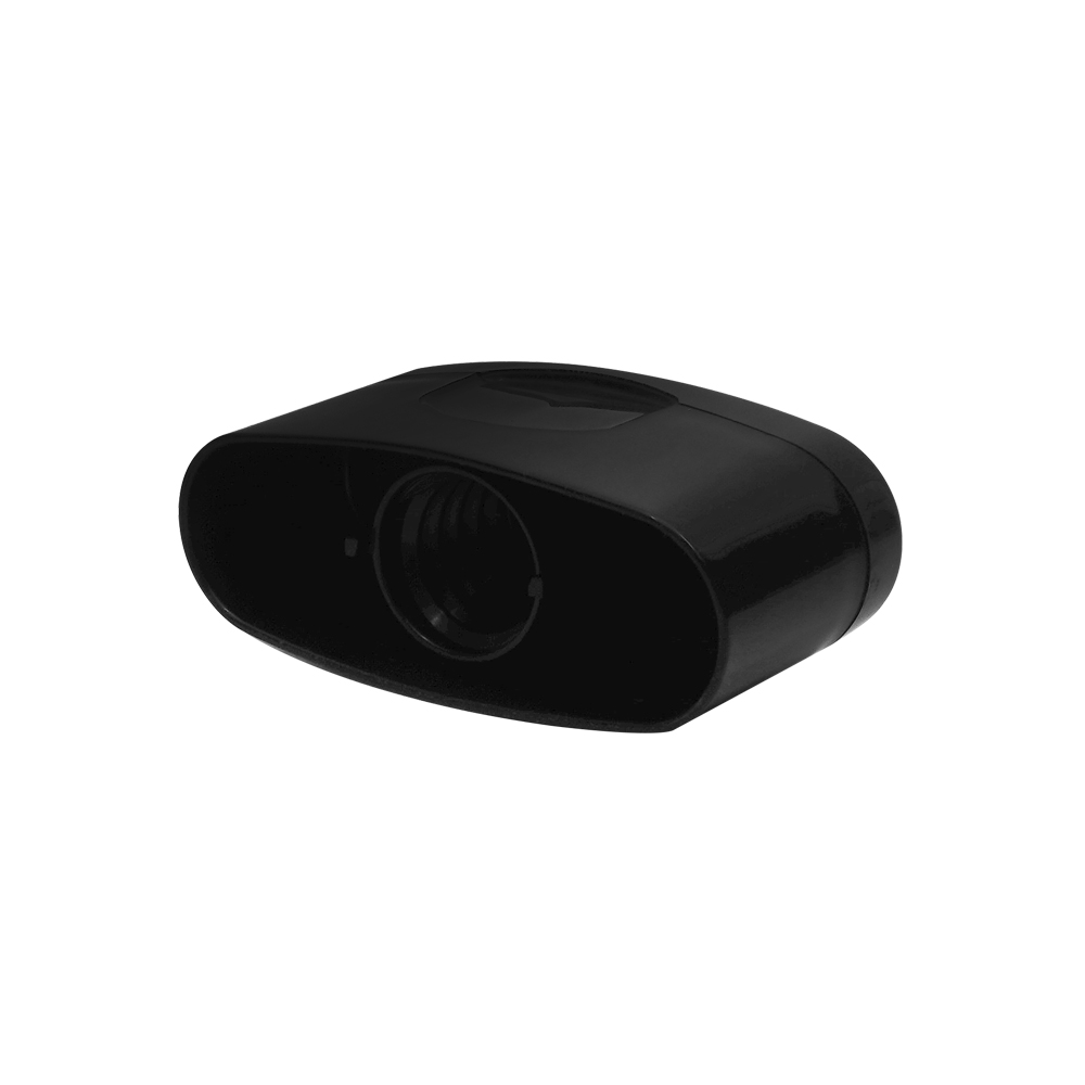 High Quality Black Oval Flip Top Cap for Cosmetic Bottle