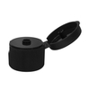 28 410 Black Plastic Ribbed Flip Top Cap