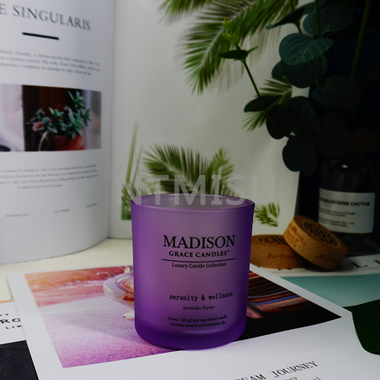 Purple Home Decoration Candle Jar