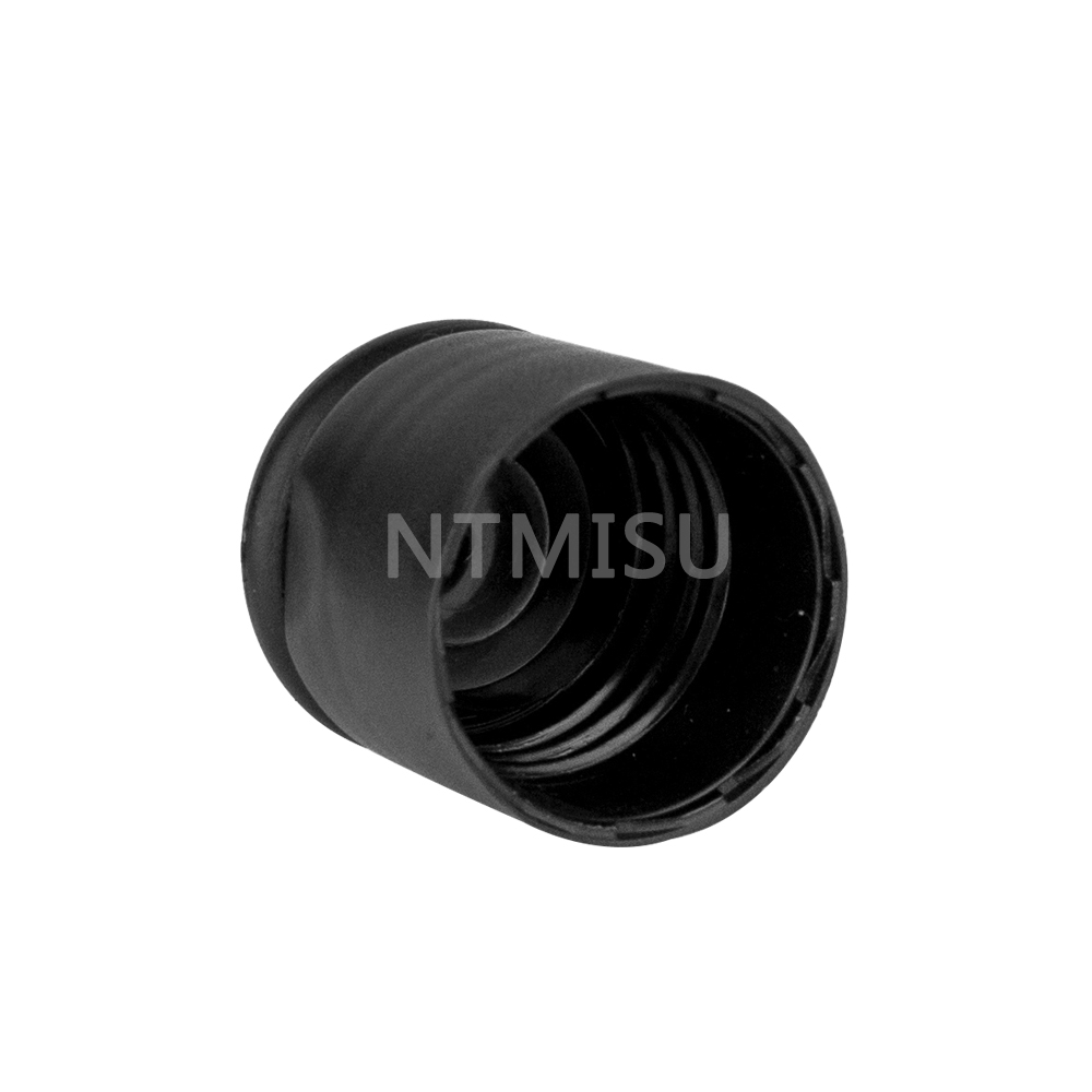 20 410 Matte Black Plastic Round Screw Flip Top Cap