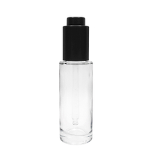 35ml Glass Bottle with18 410 Matte Black Push Button Dropper