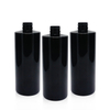 Black Cylinder Bottle with Bamboo Lotion Pump