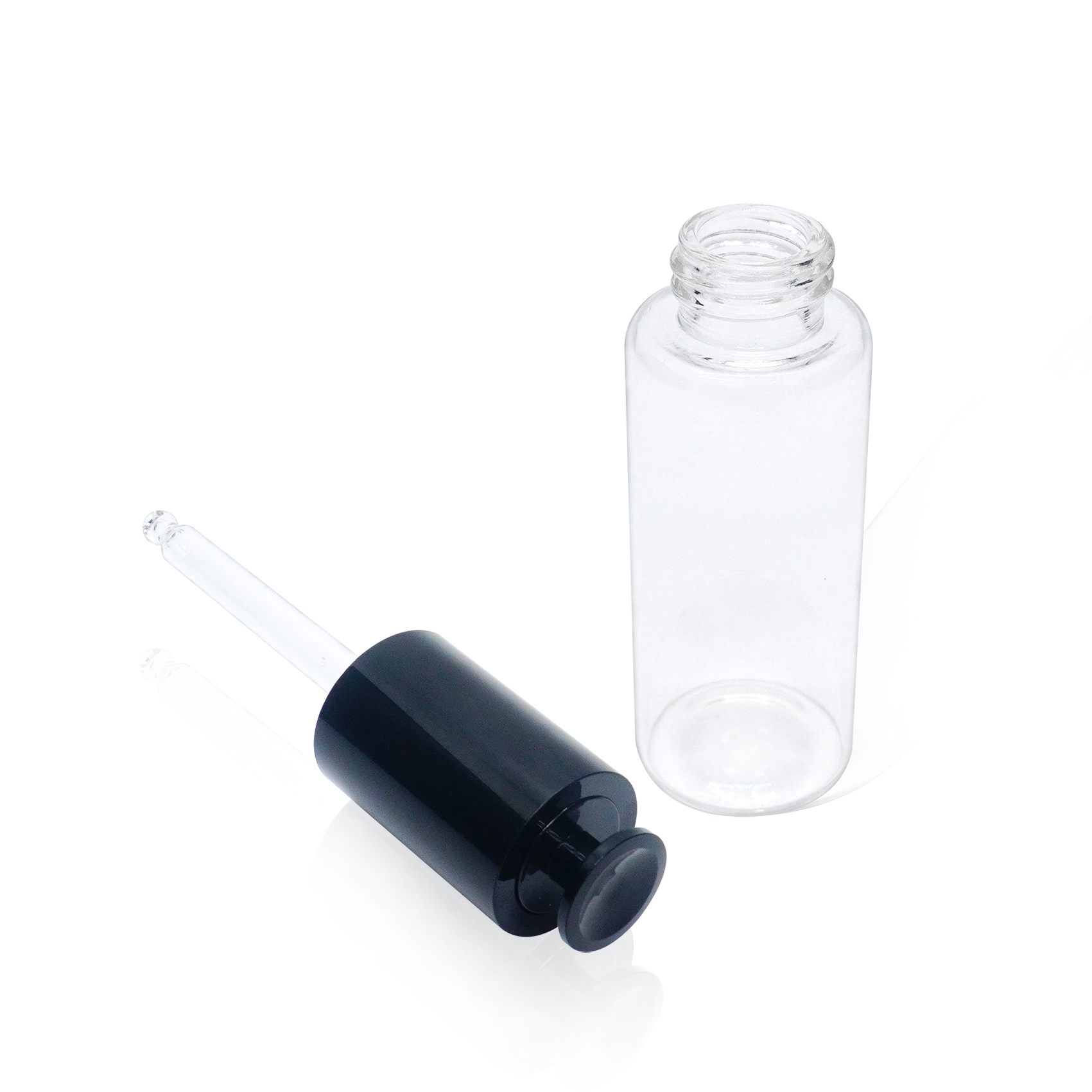 18 410 Black Aluminum T shaped push button pipette dropper 
