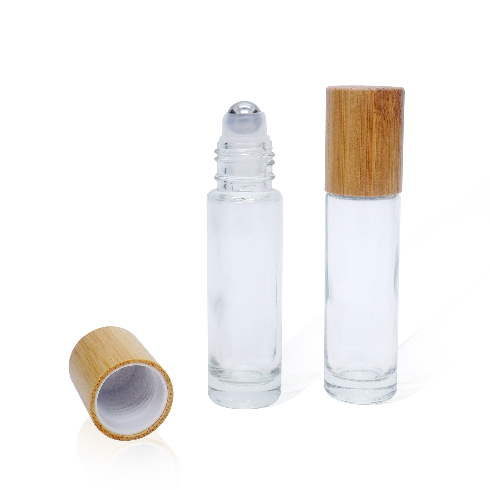 15ml Glass Roll on Ball Bottle with Bamboo Cover