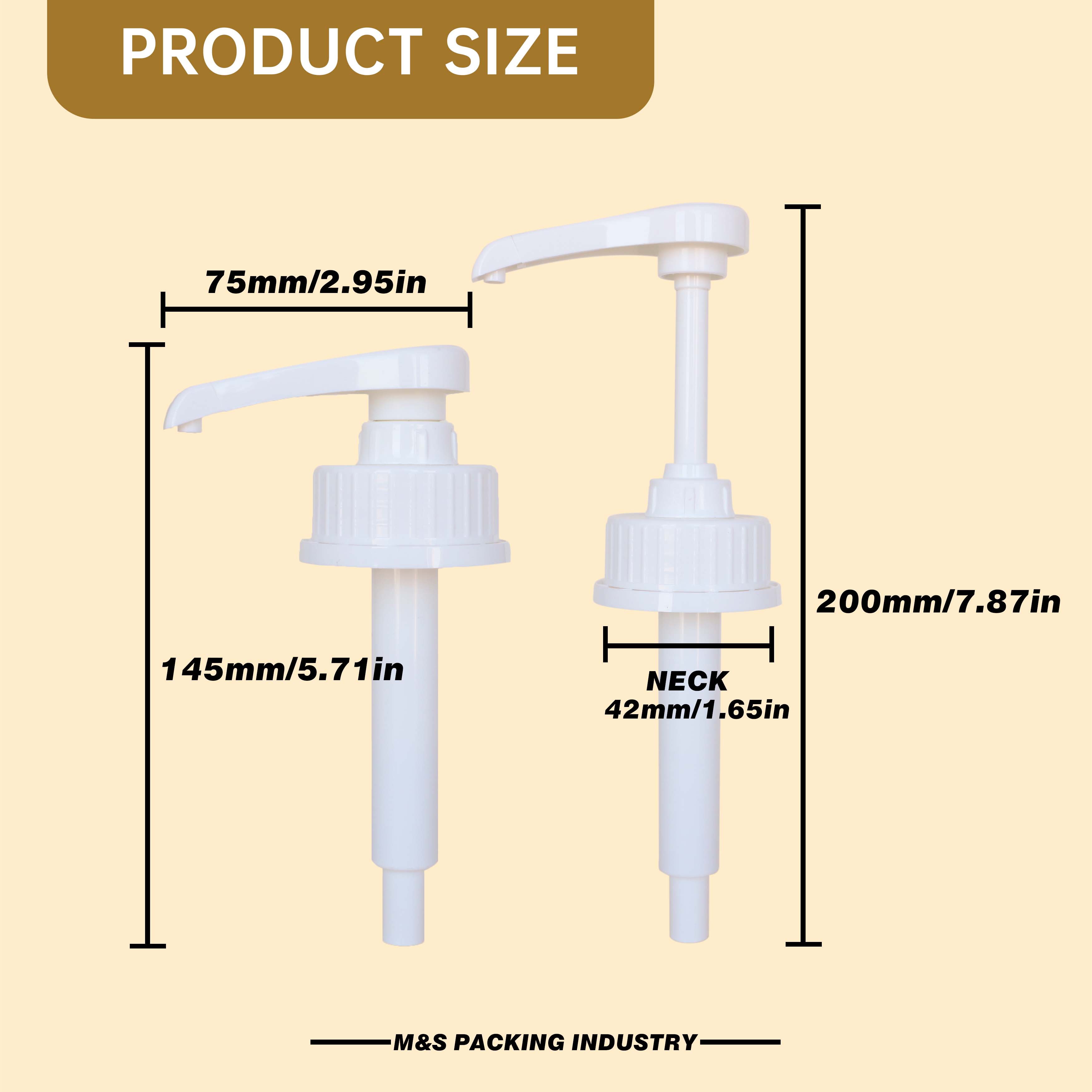 42/410 White Food Pump 5cc Syrup Pump Food Grade Plastic Tamper Evident Honey Pump for Liquid Dispenser