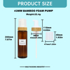 43mm Bamboo Foam Soap Pump Foaming Dispenser For Cosmetic Packaging