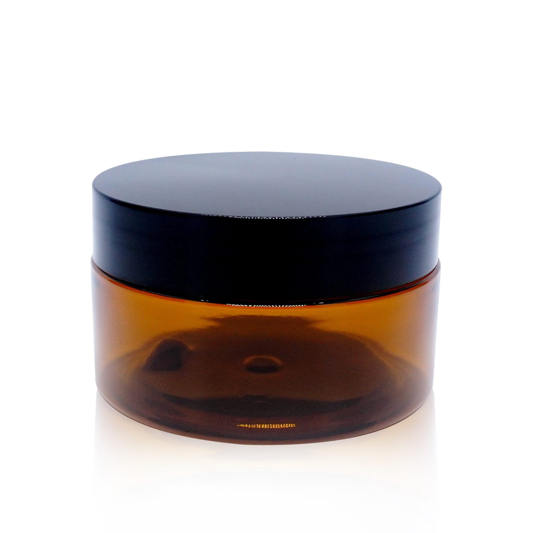 100g Amber plastic Jar with Black lid