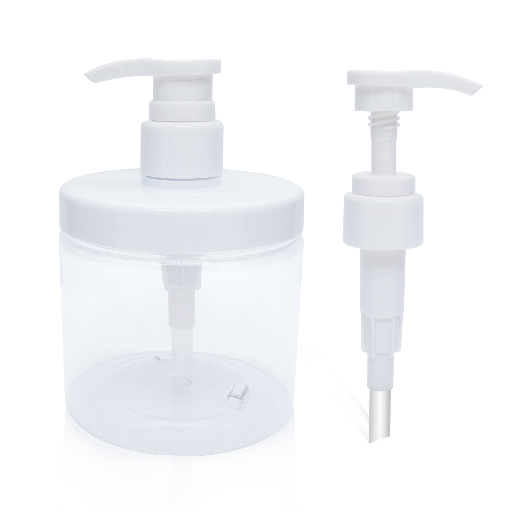 28mm Removable Lotion Pump with 500ml PET Plastic Bottle Cream Jar