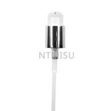 18 415 Shinny Silver Aluminum Serum Pump with Glass Bottle