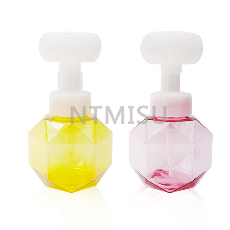 In Stock 300ml PETG Flower Foaming Hand Soap Dispenser