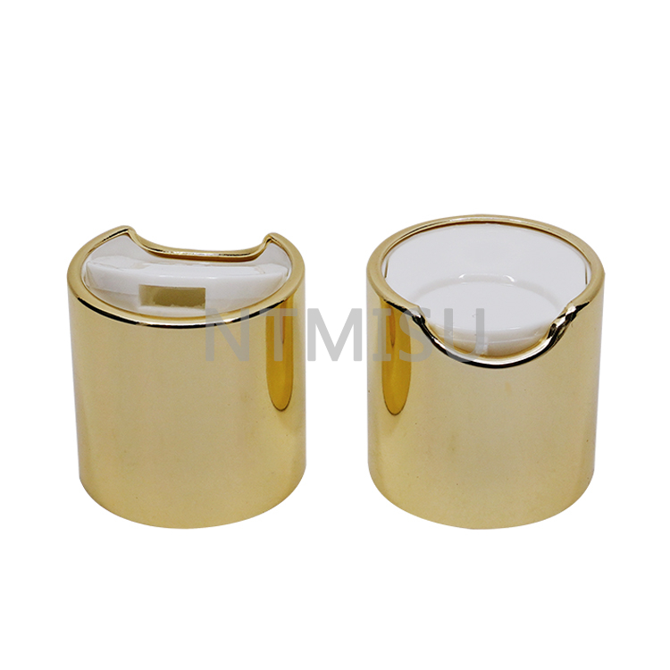  Large Supply 24mm White Disc Top Cap with Shining Golden Closure