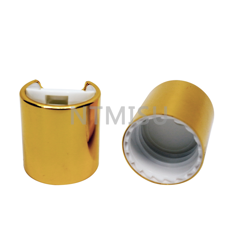 20/410 High Quality White Disc Top Cap with Electrochemical Aluminum Shining Golden Closure