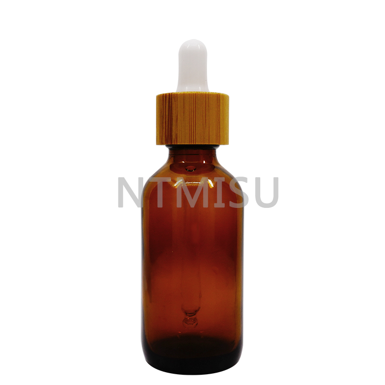 High Quality 60ml Frosted Amber Bottle with Shampoo Dropper