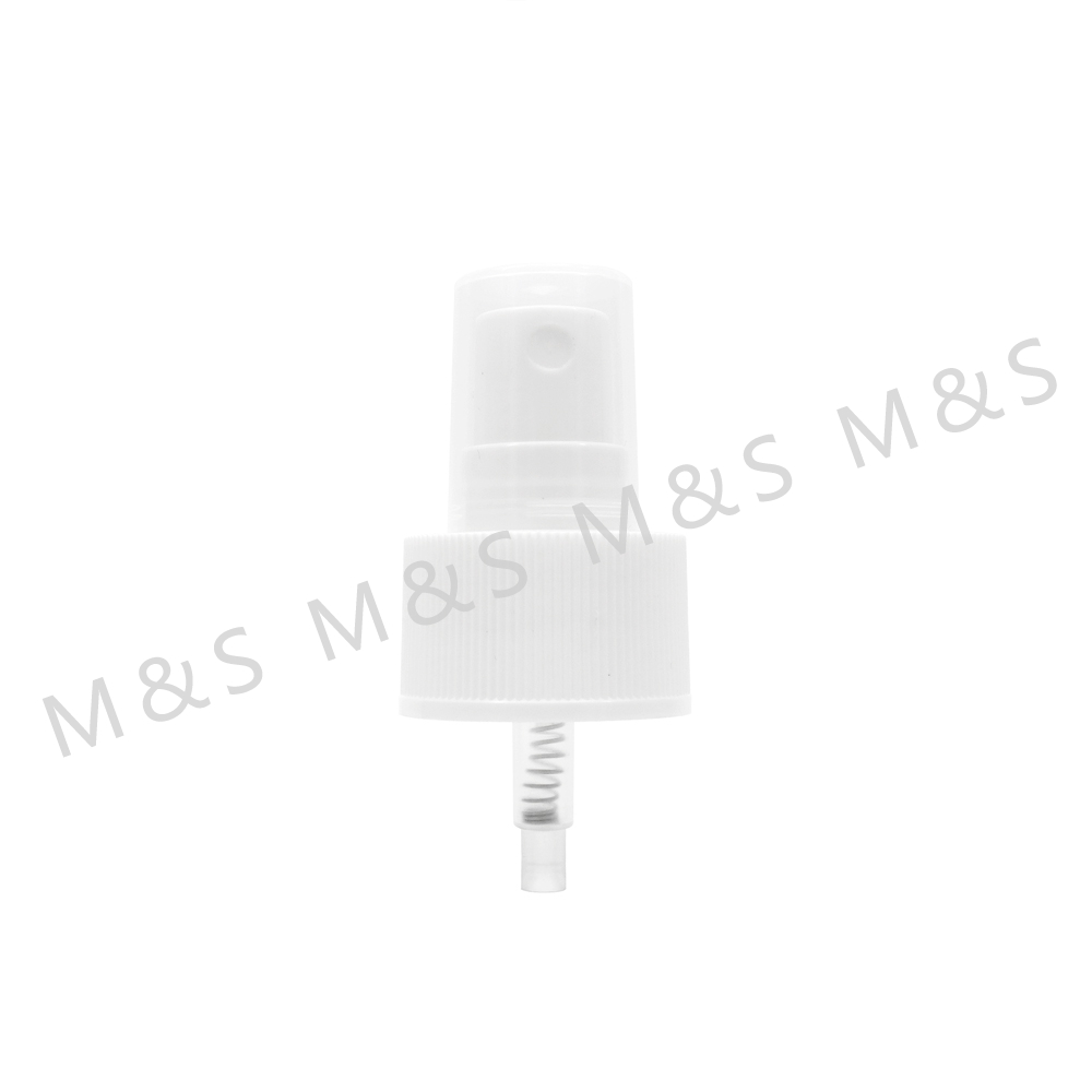 28 410 White Ribbed Fine Mist Sprayer with Cap for Sanitizer
