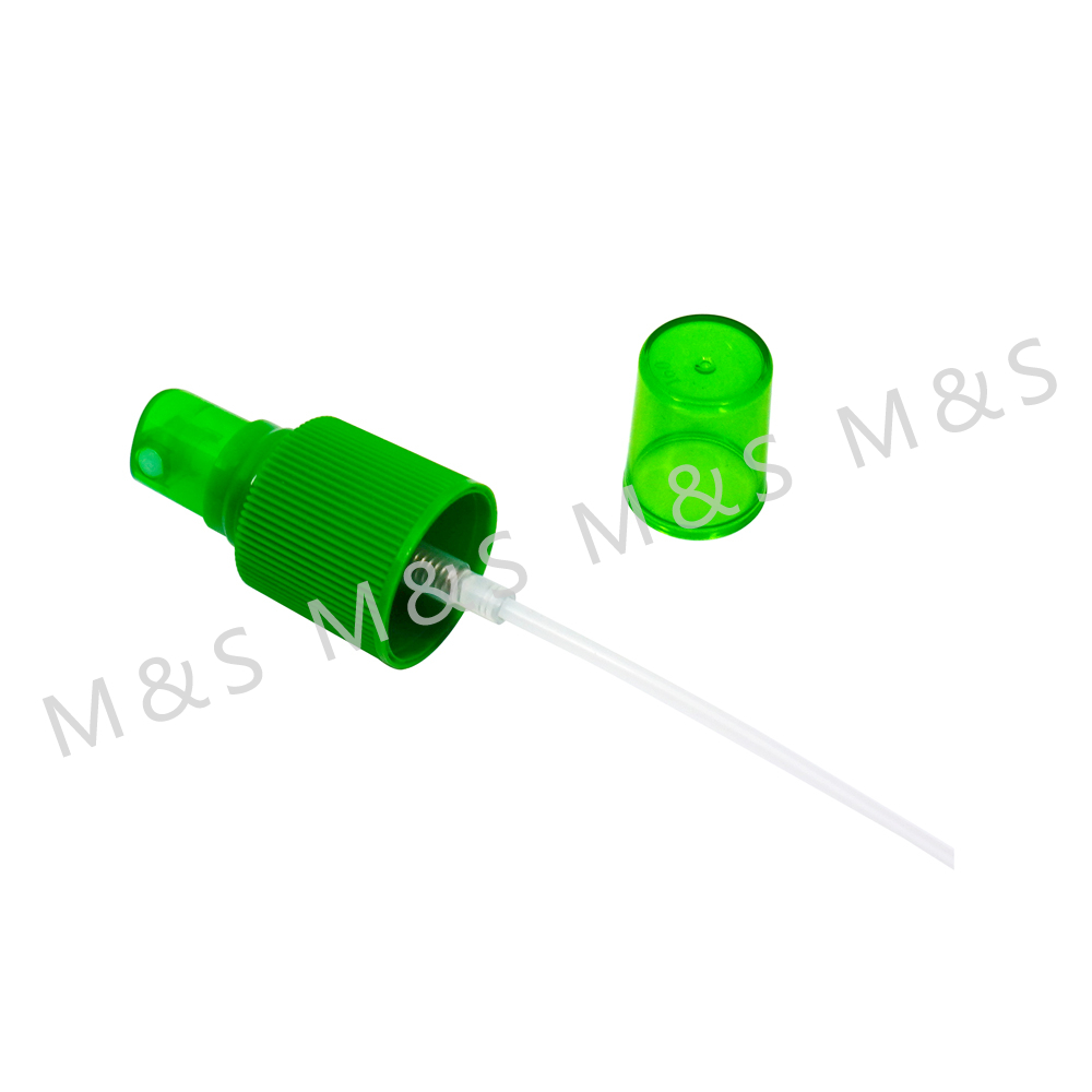 24 415 Green Ribbed Plastic Fine Mist Sprayer with Cap