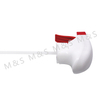 28 400 White and Red Ribbed Plastic Square Foam Trigger Sprayer Pump 