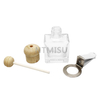 9ml Empty Car Perfume Glass Bottle And Wood Cover with Metal Button