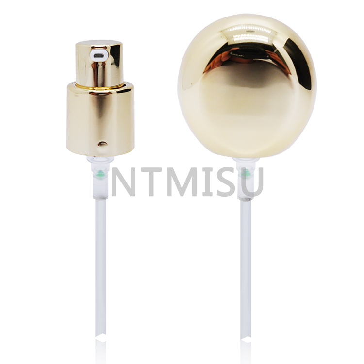 18 410 Oval Shape Luxury Gold Cream Pump Treatment Pump for Cosmetic 