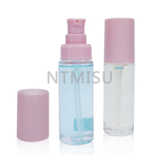 1oz Pink Cream Pump Dispenser Glass Bottle Sets
