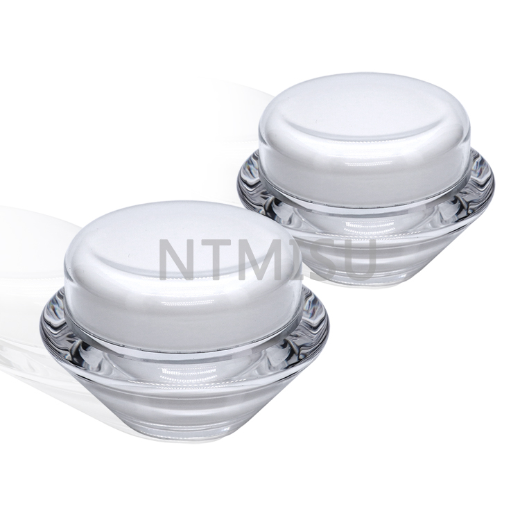 Acrylic 0.5oz 1oz Angular Shape Cream Jar