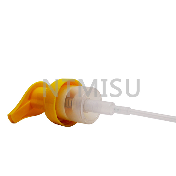 40mm Yellow Foam Pump Head Thread Emulsion Pump PP Plastic Nozzle