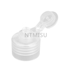 28 410 Clear Smooth Surface PP Flip Open Cap