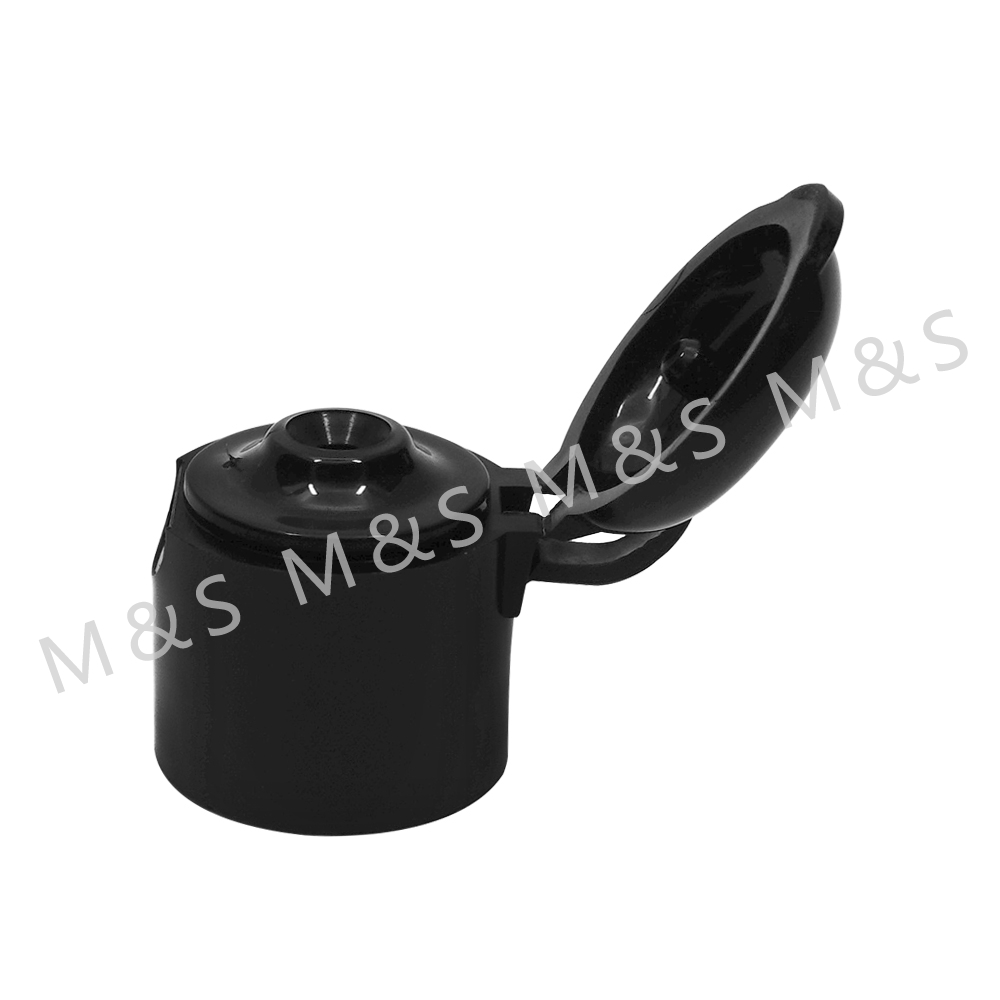 18mm black flip top cap for bottle