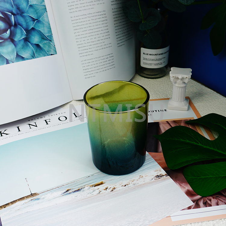 Glide Glass Candle Cup Flat Bottom Glass Candlestick Christmas Glass Candle Cup