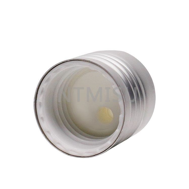 24 410 Matte Sliver Ribbed Disc Top Cap