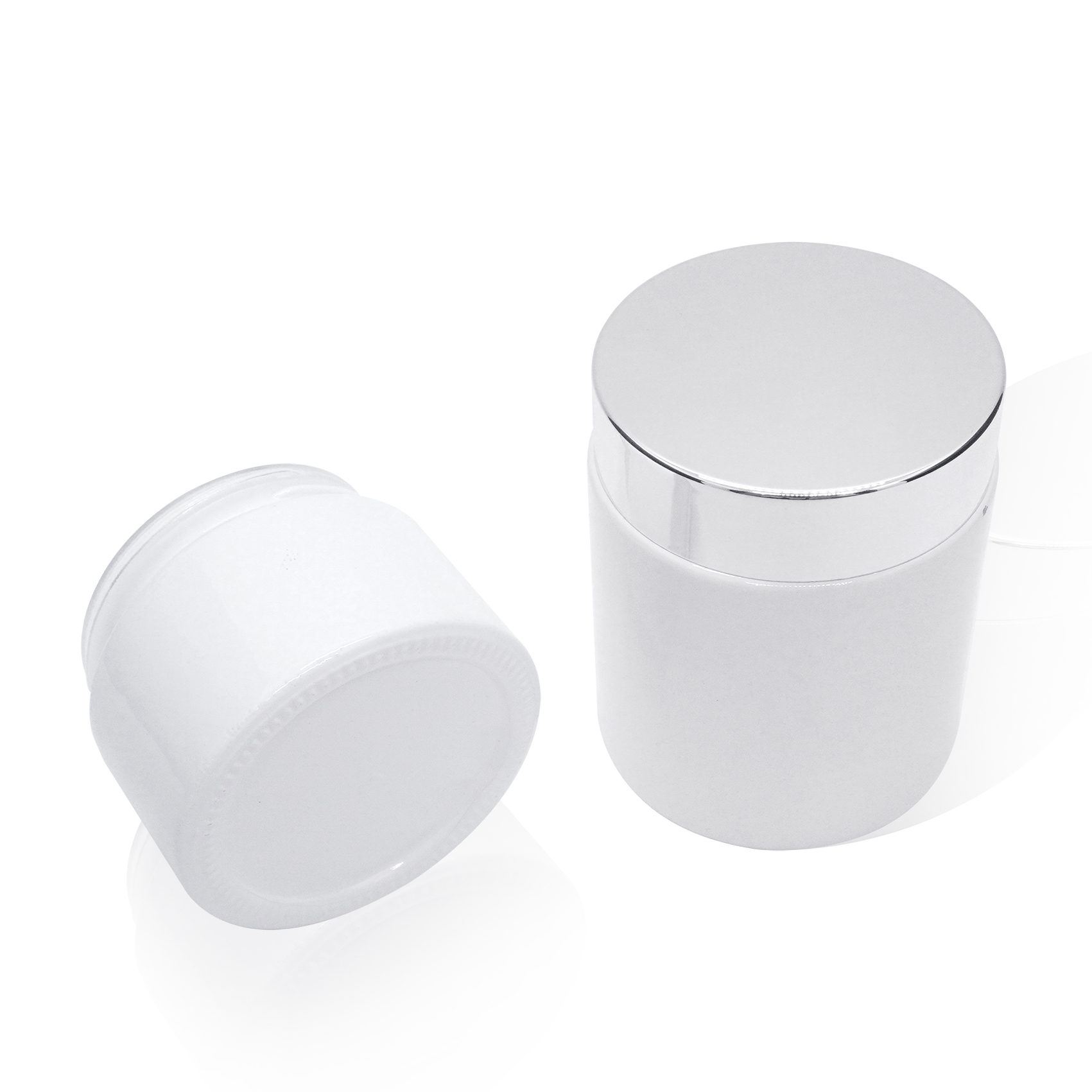 50g 100g Glass Cream Bottle with Aluminum Screw Lid