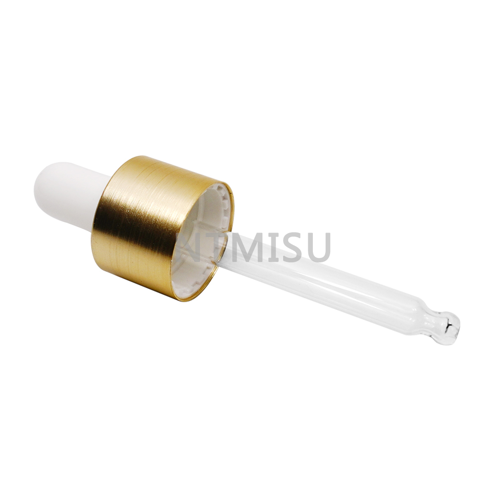 20mm Aluminium Shinny Yellow Dropper for Glass Bottle