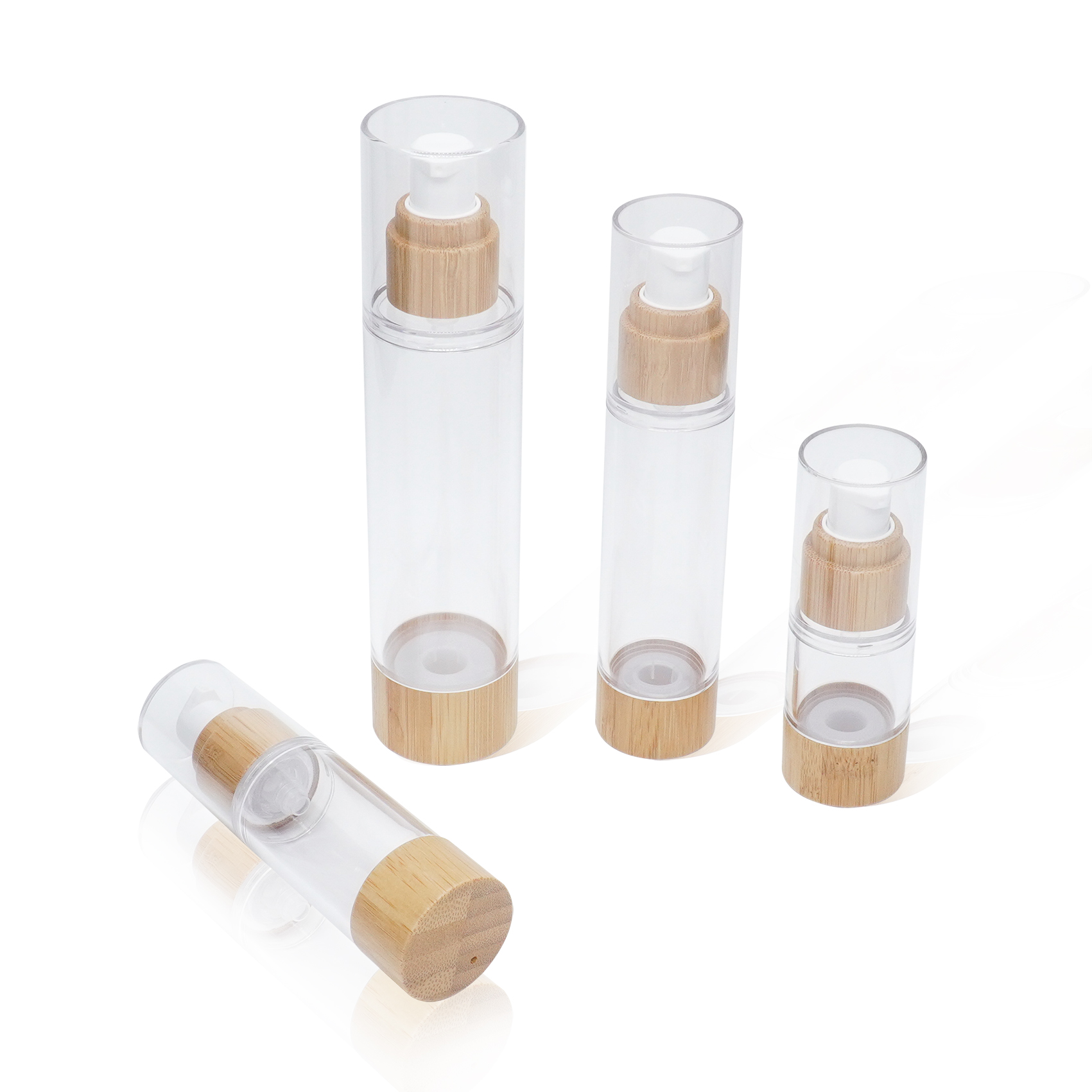 15ml 30ml 50ml 100ml in Stock Cosmetic Bottle Bamboo Vacuum Bottle