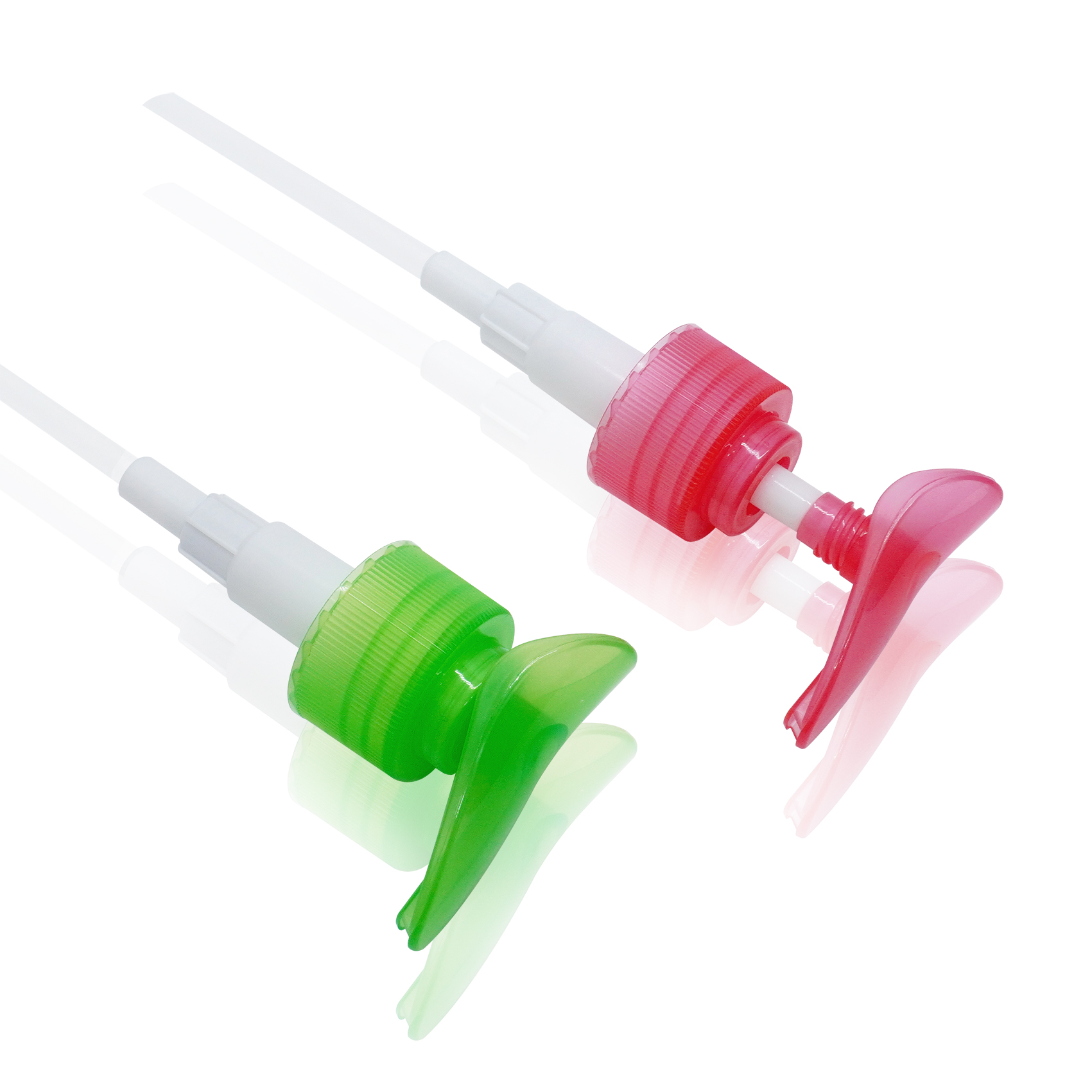 28 410 Transparent Colourful Lotion Pump with Up And Down Lock