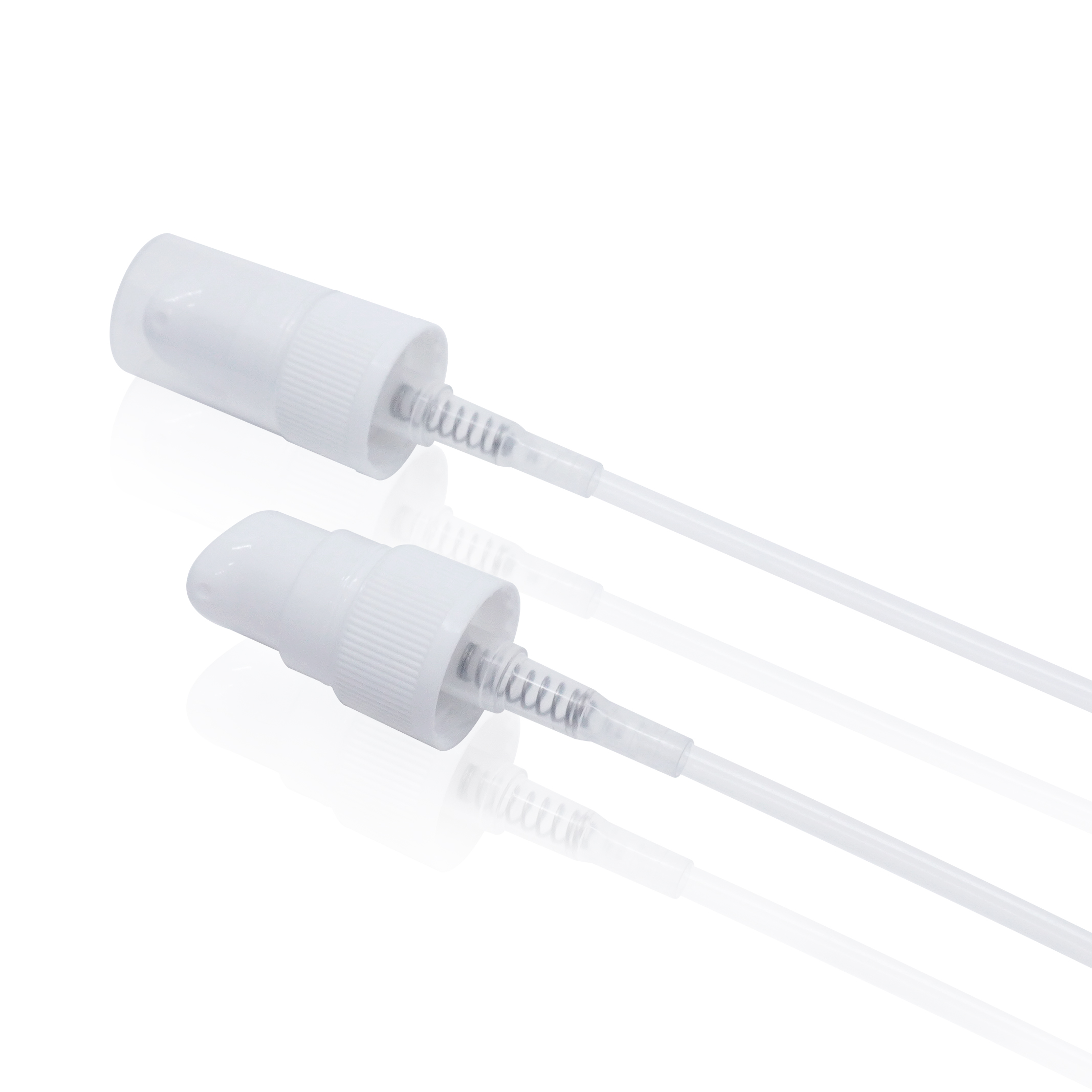 18 410 White Plastic Ribbed Cream Pump