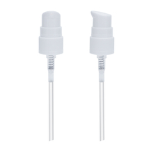 18 410 White Plastic Ribbed Cream Pump