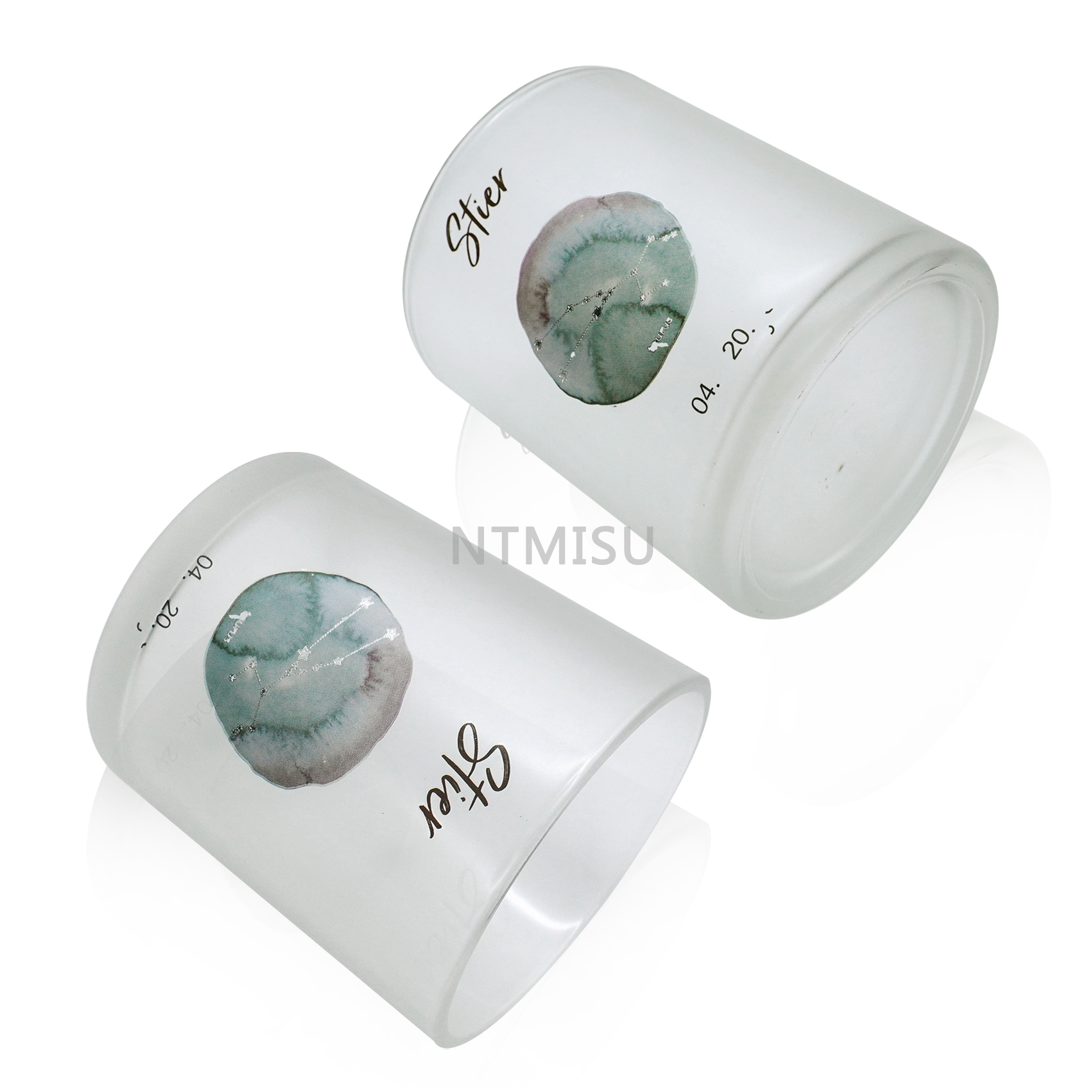 Frosted Clear Candle Cup Home Decoration