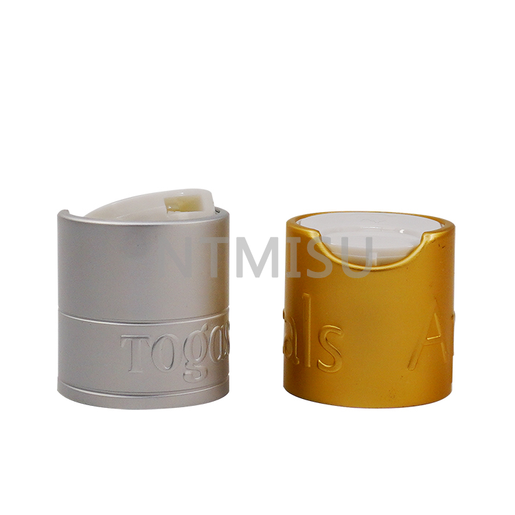Newest Factory Luxury 19 400 Shining Golden Silver Aluminum Screw Cap Cover for Bottles