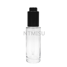 35ml Transparent Glass Bottle with Push Button Dropper