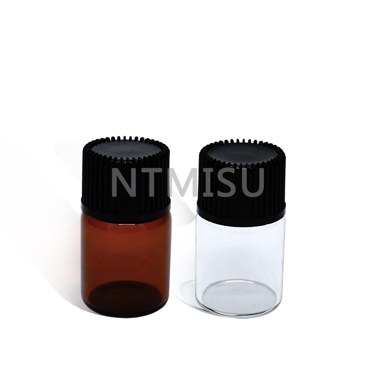 Amber Mini Glass Sample Bottle