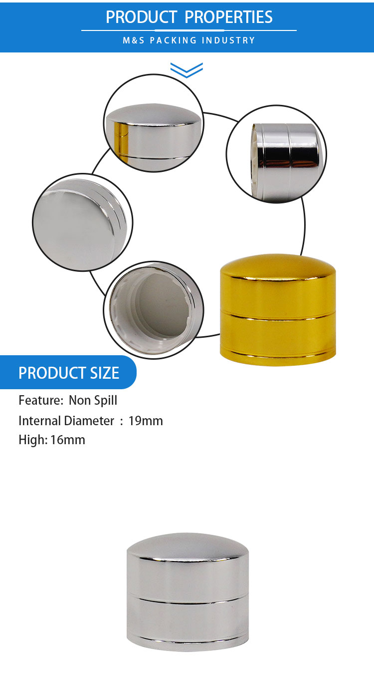 curved top shining golden cap