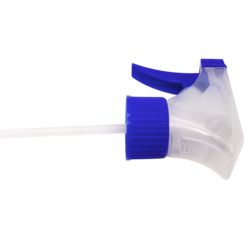 Hot Selling 28mm Transparent And Blue Plastic Cleaning Trigger Sprayer