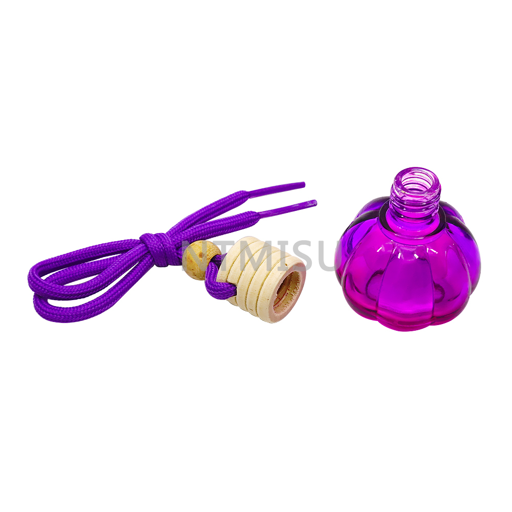 15ml Rose Red Glass Bottle with Bamboo Cap