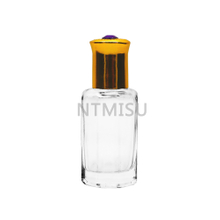 13ml Roller Ball Glass Bottle With Shiny Gold Cap