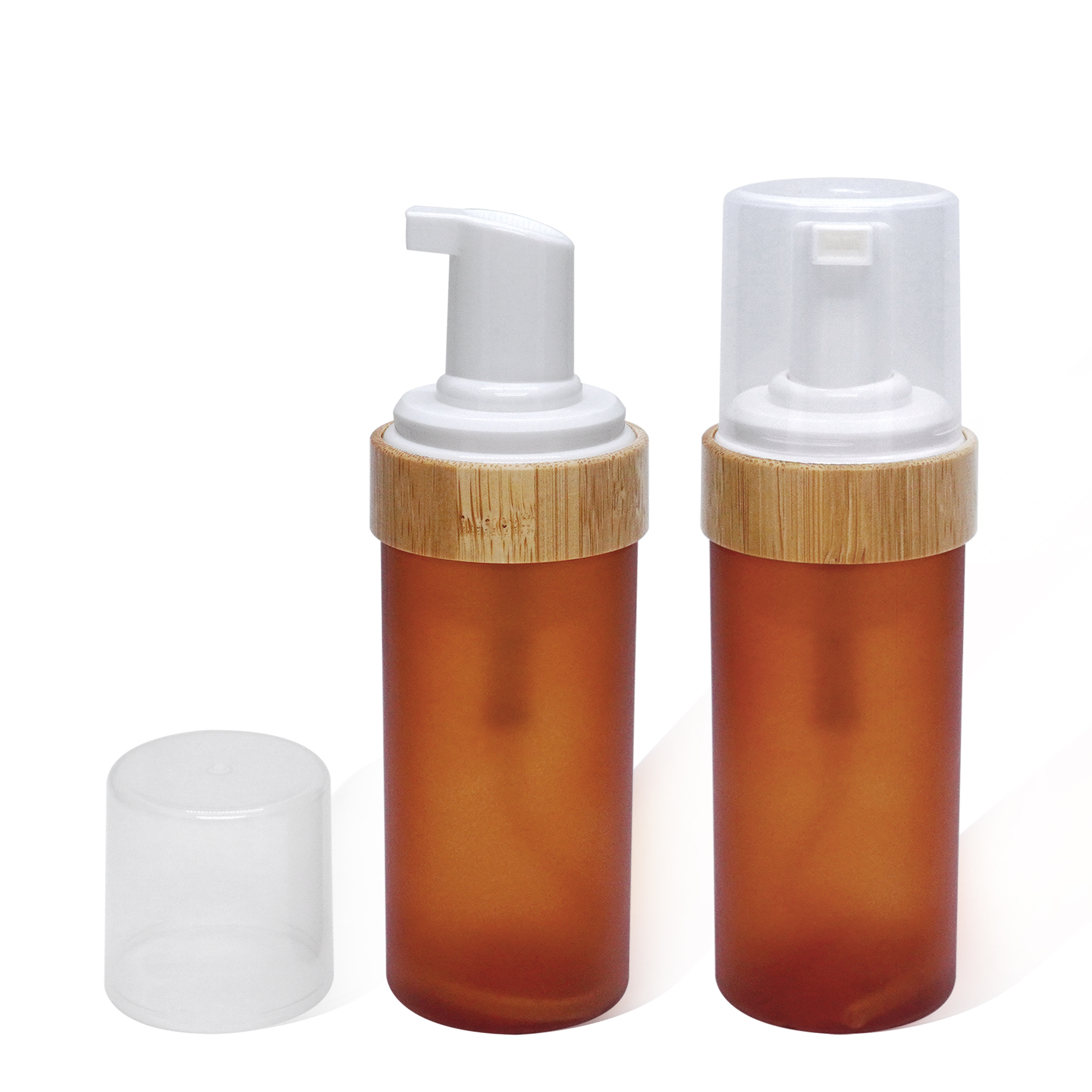 120ml Frosted Amber Plastic Foam Bottle