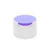 Hot Sale Screw Down 24mm Plastic Bottle Cover White and Purple Press Cosmetic Disc Top Cap