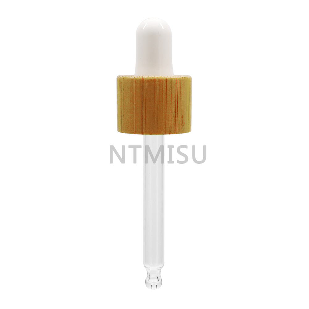 18 415 white plastic dropper with bamboo