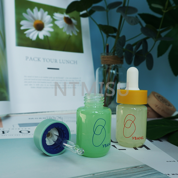 New Arrival 20ml Equal Bottle Mouth Width Orange Light Green Silicone Dropper Bottle Sets