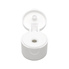 28 410 White Ribbed Shampoo Flip Top Cap for Bottle