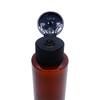 100ml Amber Cylinder Bottle with Black Flip Top Cap